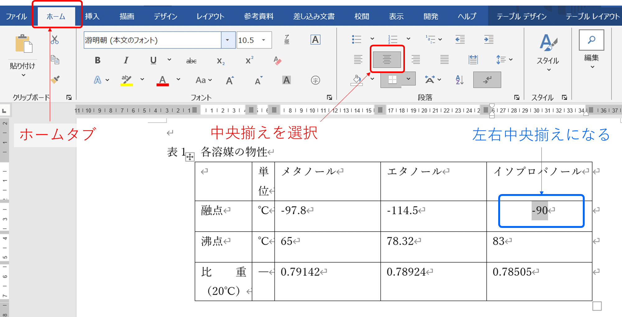 【Word】表の文字を中央に配置する方法｜縦・横の位置をそろえる基本操作 | 好奇心エンジニア